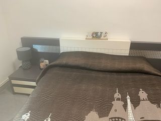 Cabezal y Mesitas Matrimonio Madera