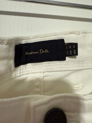 Vaqueros Massimo Dutti blancos Talla 40