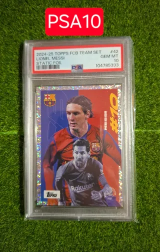 Lionel Messi Topps FCB Team Set PSA 10