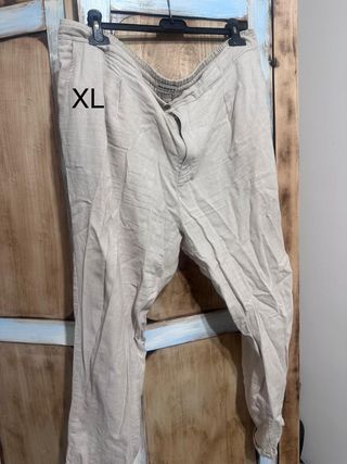 Pantaloni uomo ALCOTT in lino beige XL