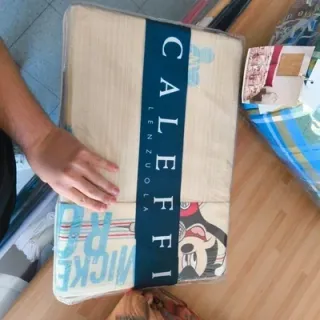 Completo Lenzuola Flanella Mickey Star