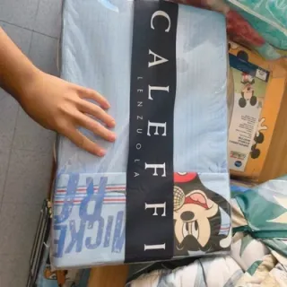 Completo Lenzuola Flanella Mickey Star