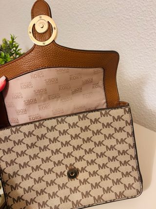 Bolso Michael Kors Original Marrón y Beige