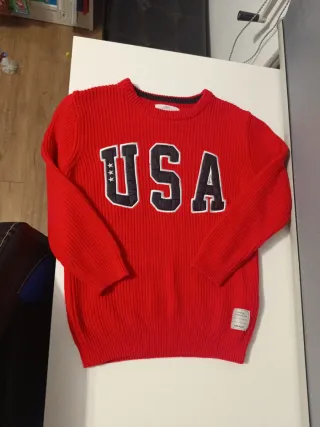Jersey Zara niño rojo USA 8 años