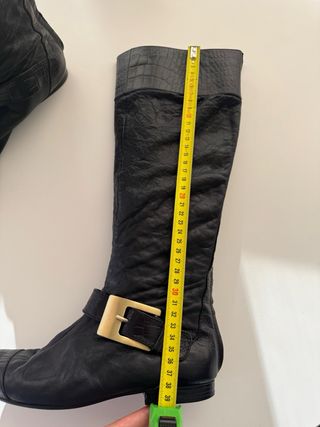 Botas Negras Altas Adolfo Dominguez Piel Talla 36