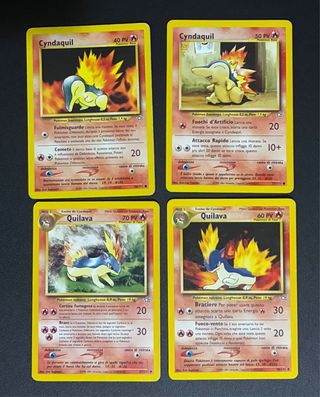 Carte Pokemon Cyndaquil e Quilava