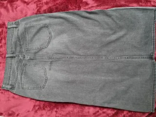Falda midi jeans Uniqlo azul