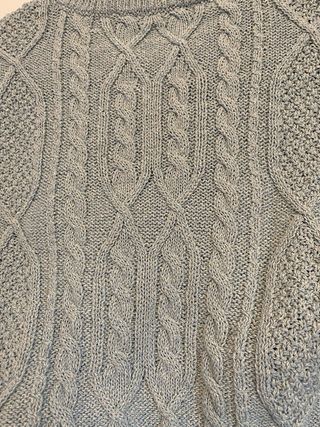 Jersey Zara punto trenzado azul S