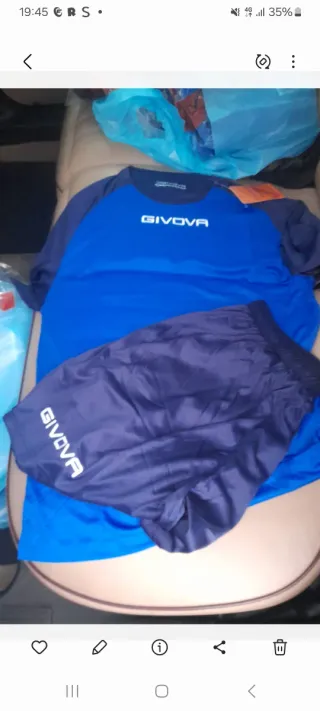 Completo GIVOVA blu e arancione