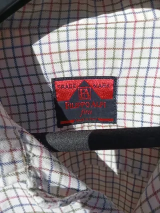 Camicia uomo a quadri beige