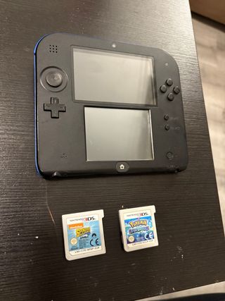 Nintendo 2DS Azul + 2 Juegos no tiene lápiz