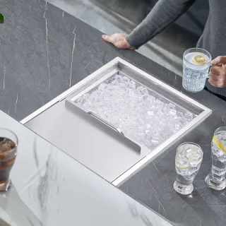 Vaschetta Ghiaccio da Incasso Capienza 55L AcciaiO