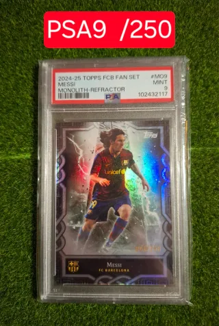 Messi 2024-25 Topps Monolith Refractor PSA 9