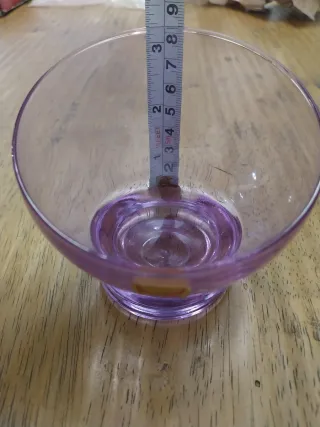 Set 6 Ciotole in vetro viola marca Lacs anni 70