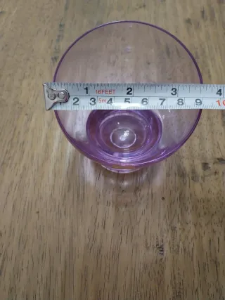 Set 6 Ciotole in vetro viola marca Lacs anni 70