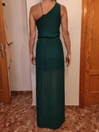 Vestido largo verde Zara
