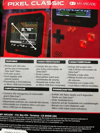 Consola Portátil My Arcade Pixel Classic Roja