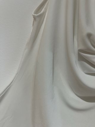 Top Zara Drapeado Cuello V Blanco