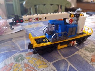 Lego Tren vagón grúa set 60198