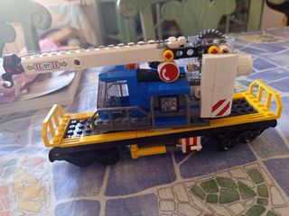 Lego Tren vagón grúa set 60198