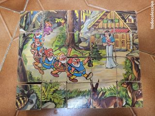 Puzzle Cubos Madera Años 50 Blancanieves