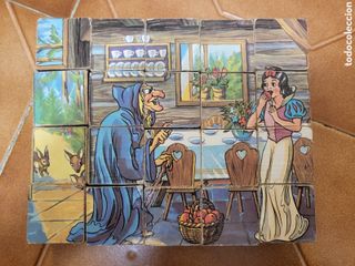 Puzzle Cubos Madera Años 50 Blancanieves