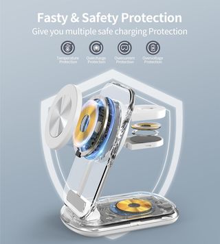 Stazione di ricarica wireless 3 in 1 per Mag-Safe