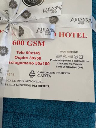 Tris Asciugamani Petrolio