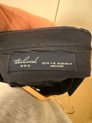 Pantalón de traje Mango Talla 40 Azul