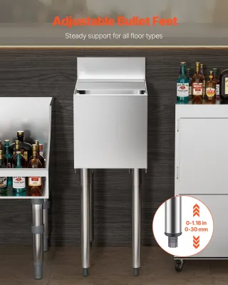 Contenitore per Ghiaccio Commerciale 28 L Acciaio