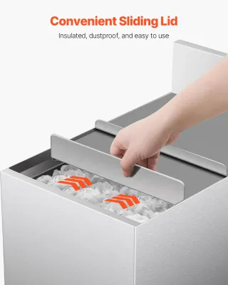 Contenitore per Ghiaccio Commerciale 28 L Acciaio