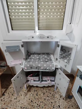 Cambiador de madera infantil