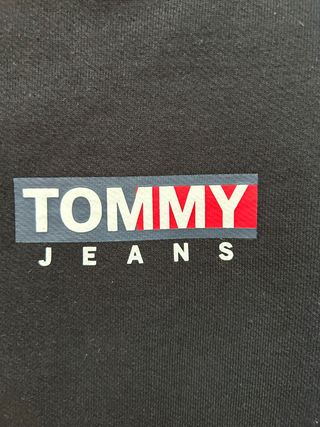 Sudadera Tommy Jeans Negra Logo Talla M/L