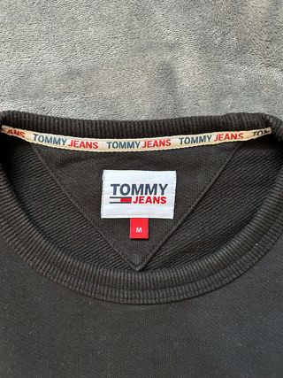 Sudadera Tommy Jeans Negra Logo Talla M/L