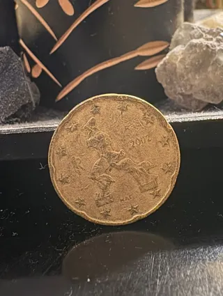 Moneda 20 céntimos Italia 2002