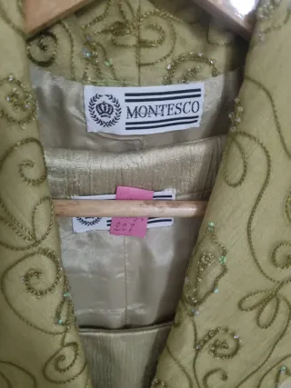 Traje de fiesta Los Montesco beige/verde oliva