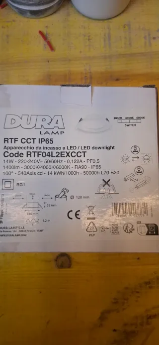 Faretto LED Incasso DURA RTF CCT IP65