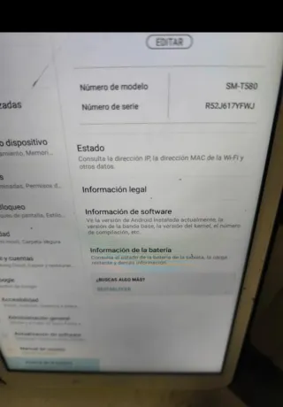Samsung Tablet Blanca