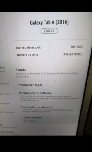 Samsung Tablet Blanca