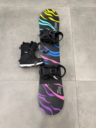 Tabla Snowboard 125cm + Botas y Fijaciones Step On