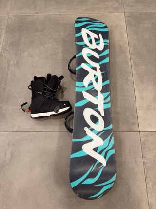 Tabla Snowboard 125cm + Botas y Fijaciones Step On