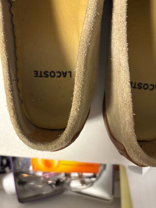 Zapatos mocasines hombre Lacoste beige