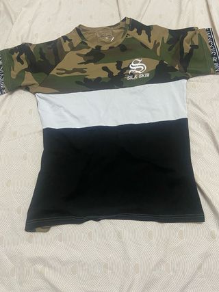 Camiseta SILK SKIM Camuflaje Blanca Negra
