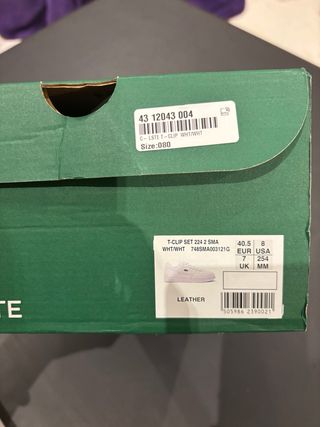 Lacoste Talla 40.5 Blancas