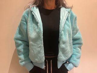 Chaqueta Nike deportiva peluche turquesa