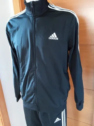 Conjunto Adidas L Chaqueta y Pantalón Negro