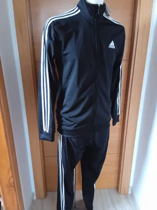 Conjunto Adidas L Chaqueta y Pantalón Negro