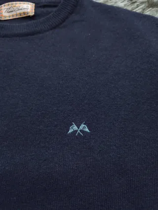 Maglione Thomas Burberry Navy Vintage