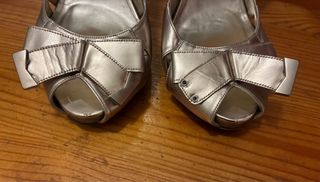 Zapatos tacón Pura López T37 Plata