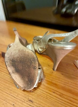 Zapatos tacón Pura López T37 Plata